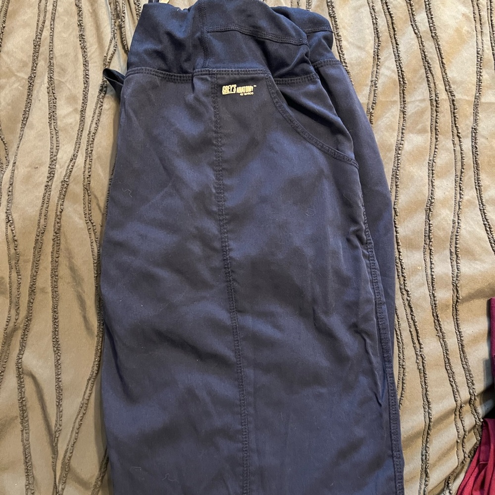 Greys anatomy yoga waistband navy blue pants